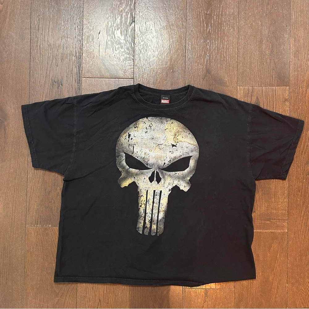 Punisher Mad Engine T-Shirt Skull Logo Marvel 2012 size 2XL